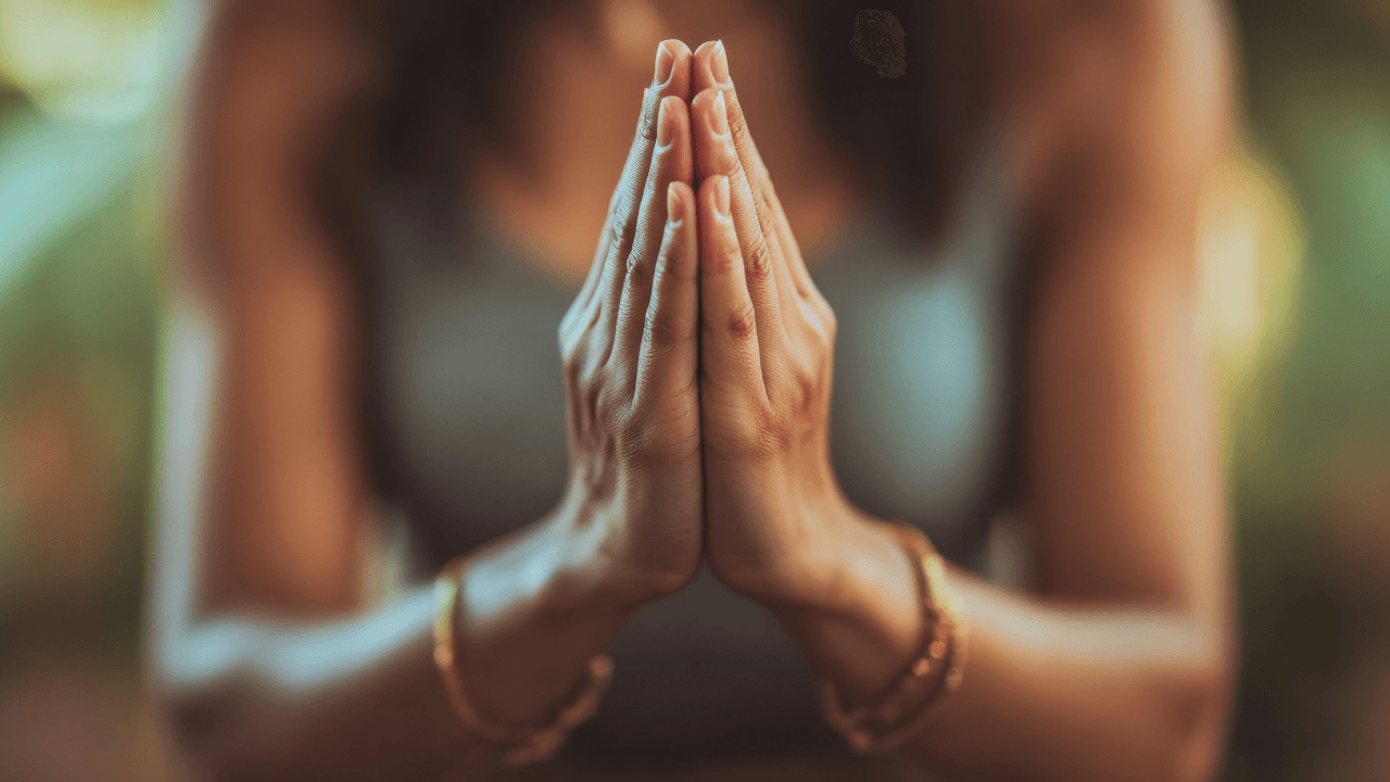 Woman practicing mindfulness and self-care to support hormonal and microbiome balance.